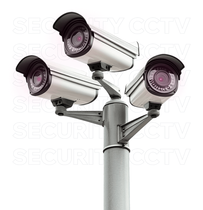 AI-powered surveillance camera representing professional security services for advanced property monitoring and protection